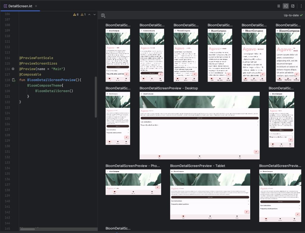 پیش‌نمایش رابط کاربری در Android Studio