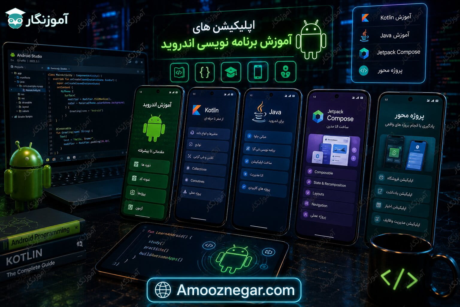 اپلیکیشن های آموزش برنامه نویسی اندروید