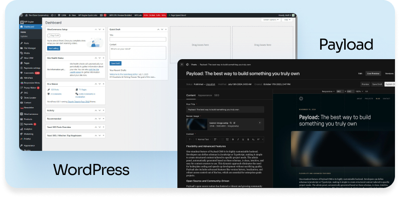 Payload CMS و وردپرس